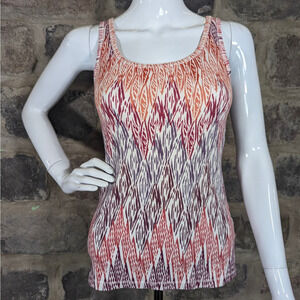 Sonoma Everyday Tank Top Woman's Size Small‎ Ribbed Multi Colored Pattern